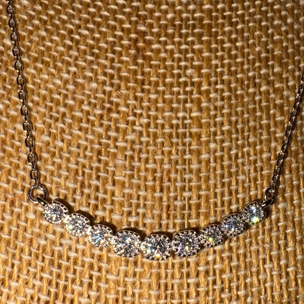 Solid Sterling Silver .40 Carat VVSD Moissanite Necklace
